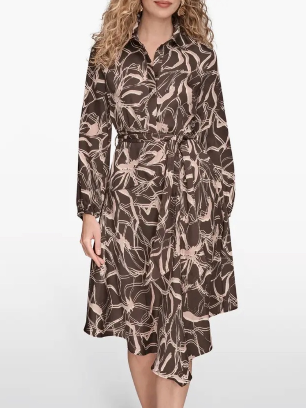 Donna Karan Long Sleeve Dress